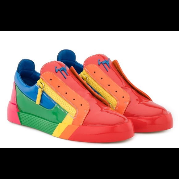 🌈giuseppe zanotti BNIB patent leather lowtop IT36 - Picture 2 of 16